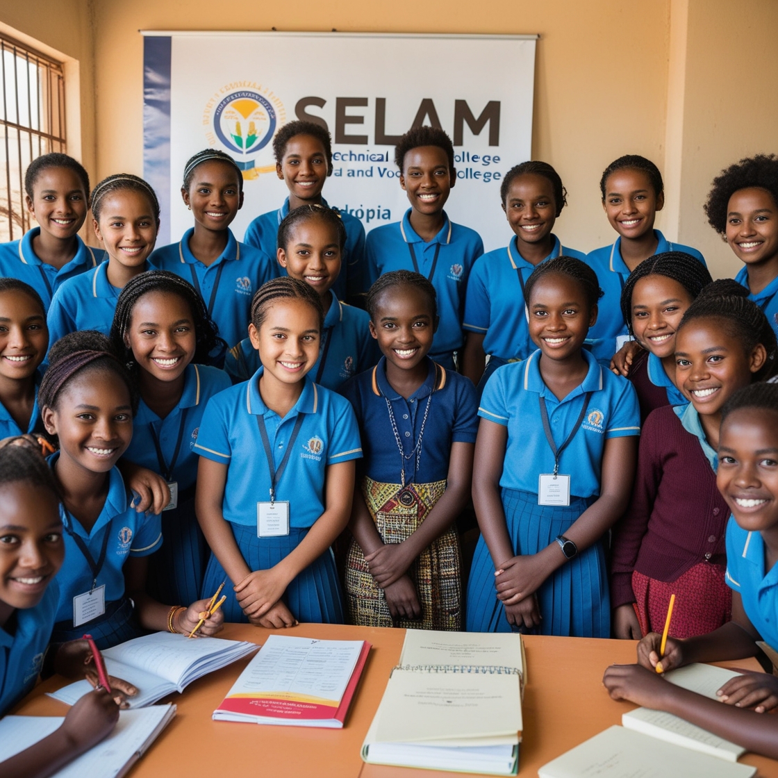 Students at Selam TVC